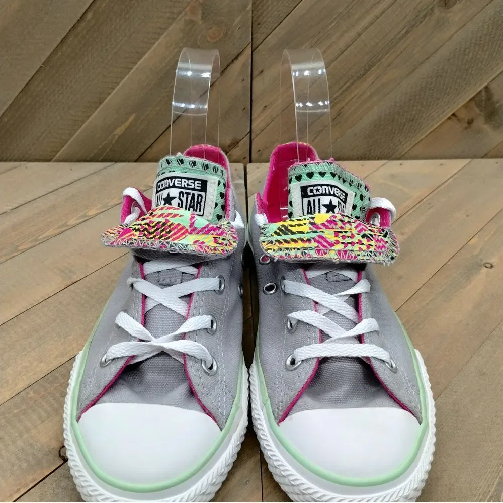 Converse Chuck Taylor All Star Low Double Tongue‎ Fashion Sneakers Girls Size 2